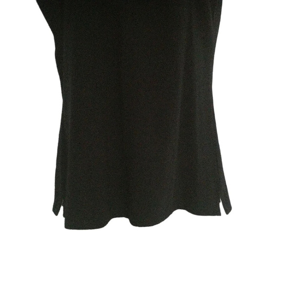 PURE by Alfred Sung Tennis/Sports Top Black Half Buttons Close S NWT - Picture 3 of 7